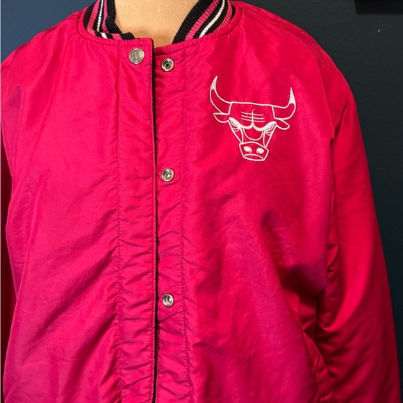 NBA Chicago Bulls Reversible Pink JH designs Jacket 2xl - Picture 7 of 11